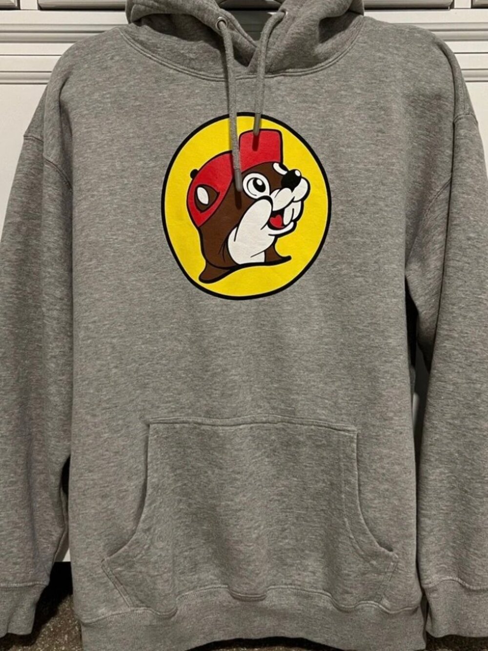 NEW Buc-ees graphic beaver logo hoodie sweatshirt pullover gray buccees, 2X